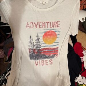 Adventure Vibes White Long Sleeve Tee